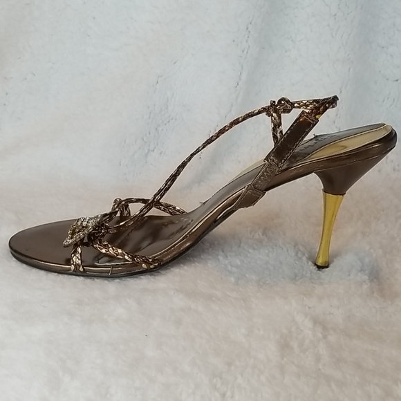 ||Spring|| Gold Heel Sandals - Picture 3 of 6